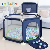IMBABY Pool Balls Playpen for Children Infant Playground Fence Toddler Solid Color Safety Guardrail Indoor Park Toy Without Ball 231221