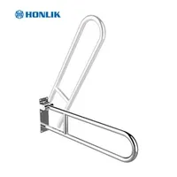 304 Stainless Steel Handrail Collapsible Bright Safety for Elderly Barrier-Free Bathroom Armrest