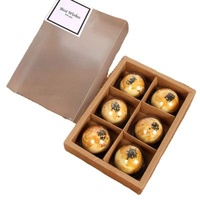 Disposable Cupcake Boxes , Brown Kraft Paper Gift Boxes Inserts Display Racks Windows Cupcake Containers Baking Pastries Cookies