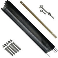 Easily Assembled 2021 New Rigid Plastic In-ground Swimming Pool Fence, Black Swimming Pool Guardrail