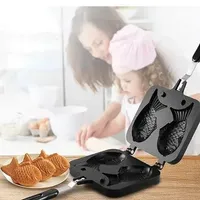 Baking Pastry Tools Kitchen Japanese Taiyaki Double Fish Shaped Dessert Waffle Cake Maker Pan Japanese Pancake Double Pan Fry Pan Waffle Molds 230506