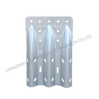 Galvanized Traffic Barriers Highway Guardrail Three Waves Fishtail Road Traffic Safety