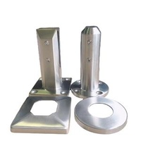 2205 & 316 Stainless Steel Glass Pool Fence Spigot with Iron Handrail for Deck Wall Staircase Application