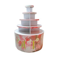 Retail Pop Display Racks Custom POS Round Drink Display Stand for Customized Shelves