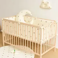 Baby Rail Thickened detachable washable childrens bed soft bag protective fence baby anti-collision bed surround sponge teddy bear embroidered guardrail Q240927