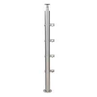 Traditional Glass Fence Barrier Railing Design Stainless Steel Handrails Post Fittings