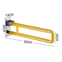 Handicap Grab Bars Rails 23.6 Inch Toilet Handrails Bathroom Safety Bar Hand Support Rail Handicapped Handrail Accessories for Seniors Elderly Disabled Mounted