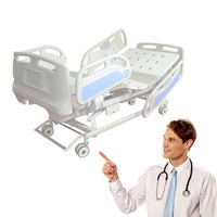 MSC-DDC5-C Metal Steel Medical Furniture Professional Nursing Plastic Guardrail Multifunctional ICU Adjust Electric Hospital Bed With Ca