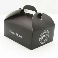 Custom Luxury Easy Folding Cake Pastry Cookie with Handle Food Paper Box