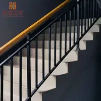 Handrail Factory Black Slat Safety Aluminum Corridor Railing for Balcony