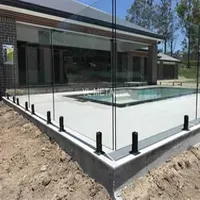 Y L Spigot Glass Railing Frameless Balcony Deck Sleek Staircase Guardrail