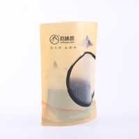 Safety meat product plastic packaging food bopp pe compound bag translucent mylar bag stand up frosted mylar bag