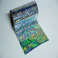 Glass Broken Transparent Holographic Cold Film BOPP Hologram Laser Thermal Lamination Film