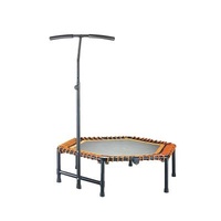 48" Eco-friendly Adjustable Handrail Indoor Fitness Rebounder Trampoline"
