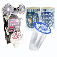 Food Grade Customized Pet OPP BOPP Plastic Boba Cup Sealing Roll Film Bubble Tea Beverage Cup Sealing Film for 90mm Plastic Cup