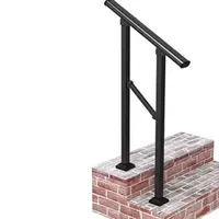 Metal Handrails for Outdoor Steps Fits Durable Installation Hand Rail Wrought Stair Hand Railing Indoor Kit