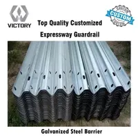 Customized W Beam Galvanized Steel Highway Guardrail for Traffic Road Safety Guardrail Barrier