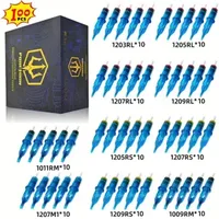 POSEIDON 100PCS Mixed Needle Professional Tattoo Cartridge Needles with Membrane Safety Cartridges Disposable Tattoo Needle 240122