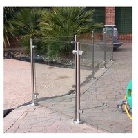 Staircase Stainless Steel Handrail Glass Railing Balcony Railing Stair Balustrade Post Handrail Pillar Outdoor Glass Railing