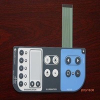 Dull Polish LED Membrane Switch With Clear Window , 3M467 3M468 Adhesive