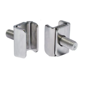 Stainless Steel T-Type Guardrail Clip Combination Square Single Track with round Cap Universal Joints for Guardrails