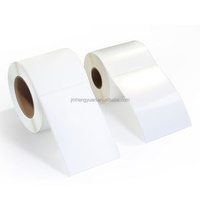 Custom Gloss or Matt 4x6 Inch Inkjet Continuous Label Roll 215mm Wide Inkjet PP Adhesive Label BOPP Inkjet Label