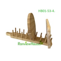 Bamboo dish racks used to place dishes or cutting boards suitable for kitchen and restaurant