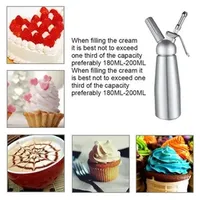 Baking Pastry Tools 500ml/1000ml Cream Gun Siphon Kitchen Whipped Cream Gas Foamer Gun Whipper Chantilly Dispenser Coffee Cake Stainless Steel Tool 231018