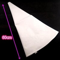 60cm Viable Fabric PU Cream Pastry Bags Cake Decorating Pastry Tips Tools White Reusable Icing Piping Bag