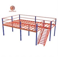 Factory Mezzanine Shelves Mezzanine Floor Customized Industrial Steel Metal Storage Stacking Racks Shelves for Garage Warehouse