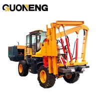 Construction works   guardrail ram and post driver ram machine