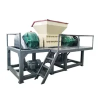 Waste Recycling Tyre Crusher Car Used Mobile Tracks Tire Double Shaft Shredder