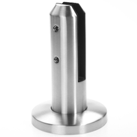 2205 Stainless Steel Round Top Base Mount Glass Spigot 12mm Glass Pool Fencing Handrail Railing with DIY Installation for Decks