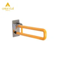 Nylon Cover U Shape 304 Stainless Steel Flip up Bathroom Safety Handrail