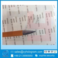 Waterproof Popular Custom Logo Printed Waterproof Vinyl Bopp Transparent Clear Sticker