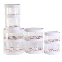Recyclable Clear Double Cupcake Round Flowers Pastry Dessert Packaging Box Packaging Box