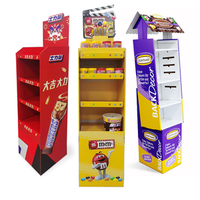 Supermarket Retail Shelf Display Racks Cardboard Children Snack Showcase for Food and Chocolate Display