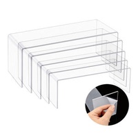 Clear PMMA Plexiglass Perspex Acrylic Riser Stand Tabletop Display Racks for Perfume and Shoes Models