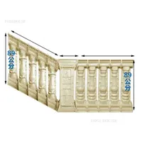 European Roman Column Cement Railing Model Villa Outdoor&indoor Slope Template Inclined Staircase Handrail Mold Guardrail
