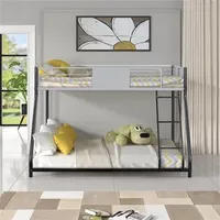 Metal bunk bed/sturdy and durable metal/noise reduction/safety ventilation board guardrail/CPC certification/no need for spring mattress