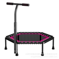 Wholesale 42inches Mini Handrail Child Trampoline Prices Hexagon High Density Trampoline Mat Outdoor Sales For Sale Kids Adults High Density