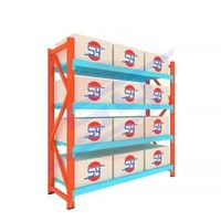 Factory Best 200KG Medium Duty Rack Warehouse Shelf Metal Shelving Warehouse Shelves Industrial Racks System Metal Rack