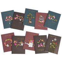 Europe in Custom Made Handrail Three-Dimensional Bulk Printing Art Paper Thank You Greeting Cards for Business