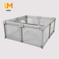 Easy Folding Rectangle Shape Large Folding Guardrail Playpen Play Yard for Babies Toddlers Adjustable Crawling Guardrail