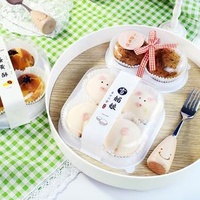 Pastry Pack Container Bakery PET Plastic Cake Transparent Cookies Packaging Boxes Dessert Box