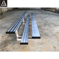 Aluminum Alloy 6061-T6 2 Row 15ft Aluminum Bleacher Without Guardrails Outdoor Seating With Wheels For Sale