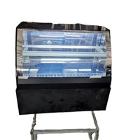 Transparent Curved Vertical Pastry Glass Cake Bakery Refrigerator Showcase Single-temperature Cake Display Refrigerator