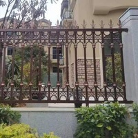 Aluminium Guardrail Black Staircase Modern Baluster Wrought Iron Handrail