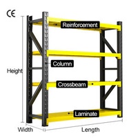 Factory 4-Layer Medium Duty Rack 100kg Corrosion Protected Garage Storage Racks & Shelving Units