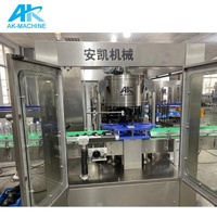 AK-HMR8 Beverage Pet Bottle Labeling Machine Professional Rotary Opp/BOPP Film Hot Melt Glue Labeling Machine